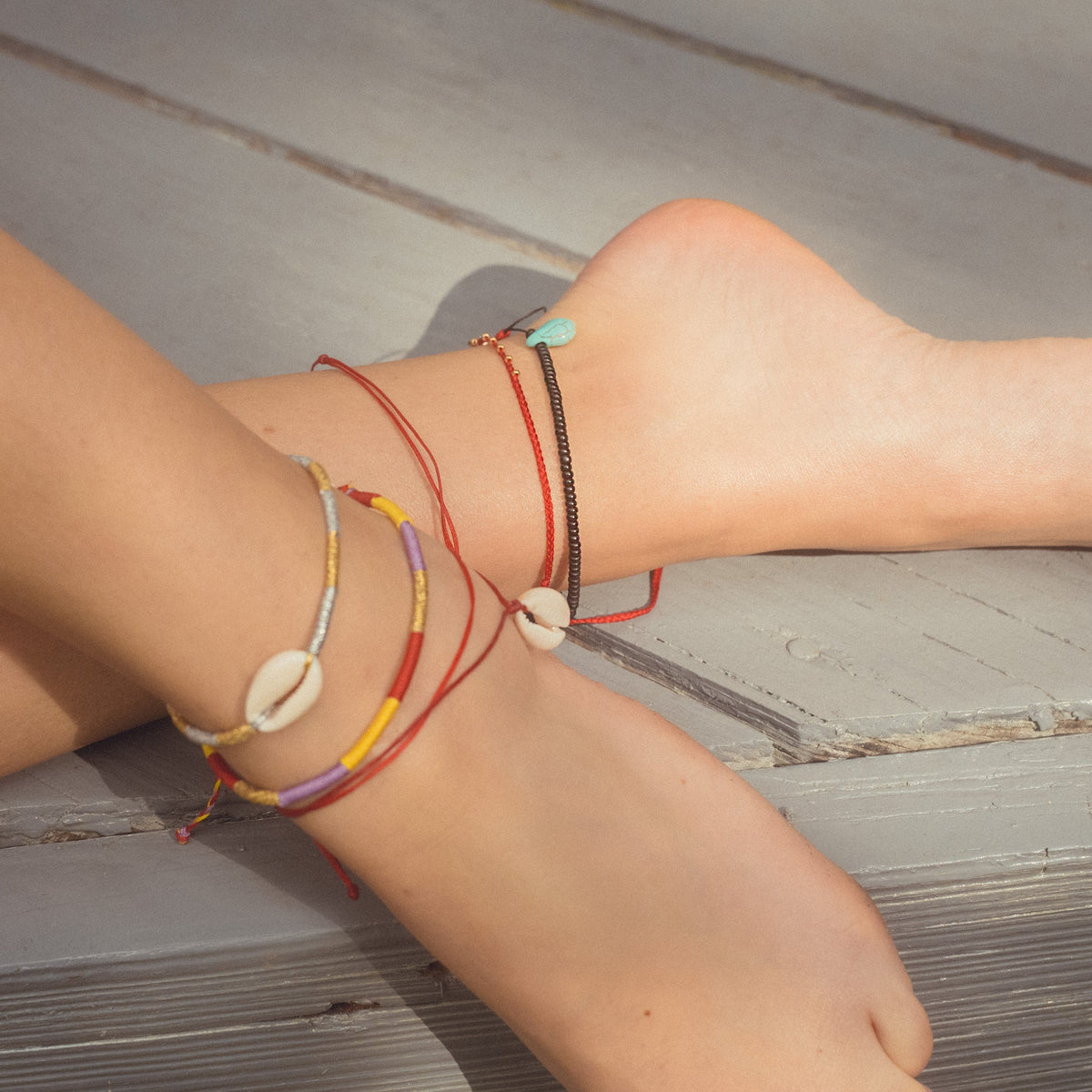 Evil Eye Cowrie Shell Anklet