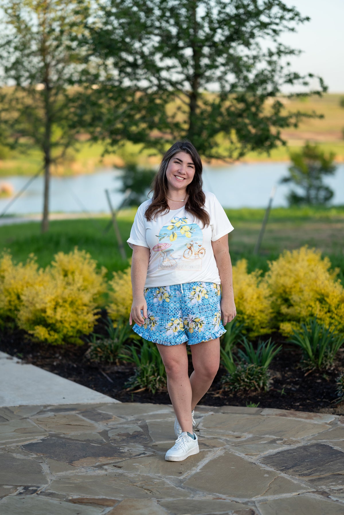 Lemoncello Adult Ruffle Shorts