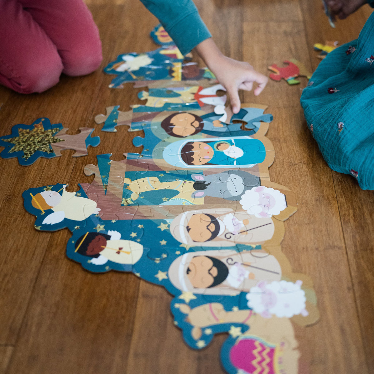 Christmas Nativity Shaped Floor Puzzle