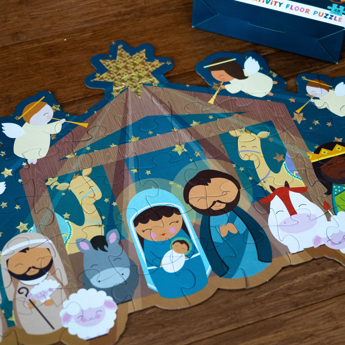 Christmas Nativity Shaped Floor Puzzle