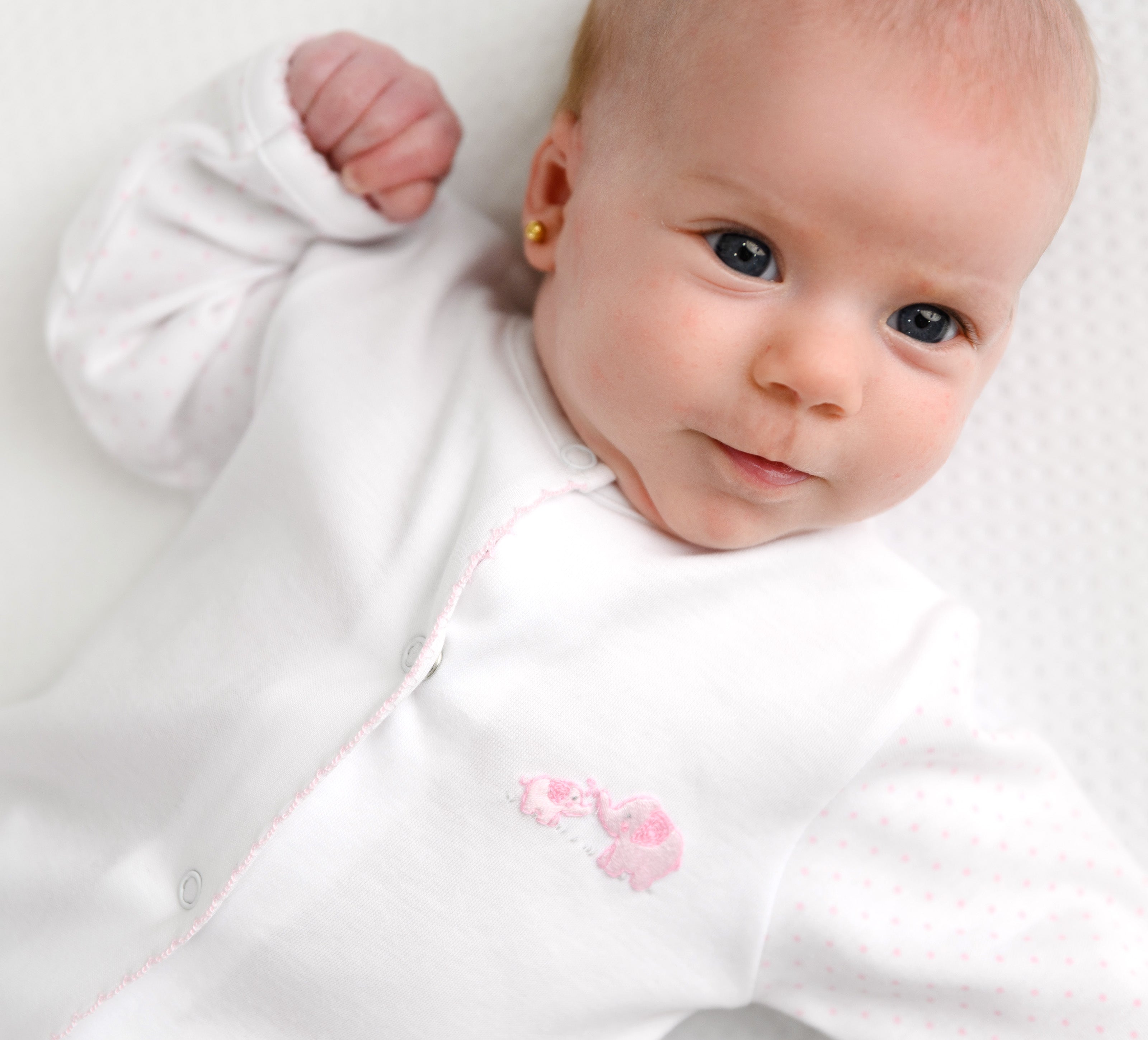 Mama And Baby Printed And Embroidery Footie | Baby Girl