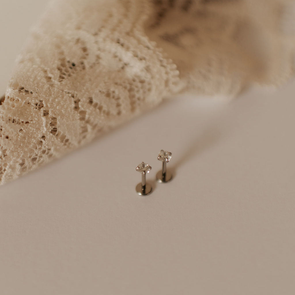 Diamond Flat Back Studs