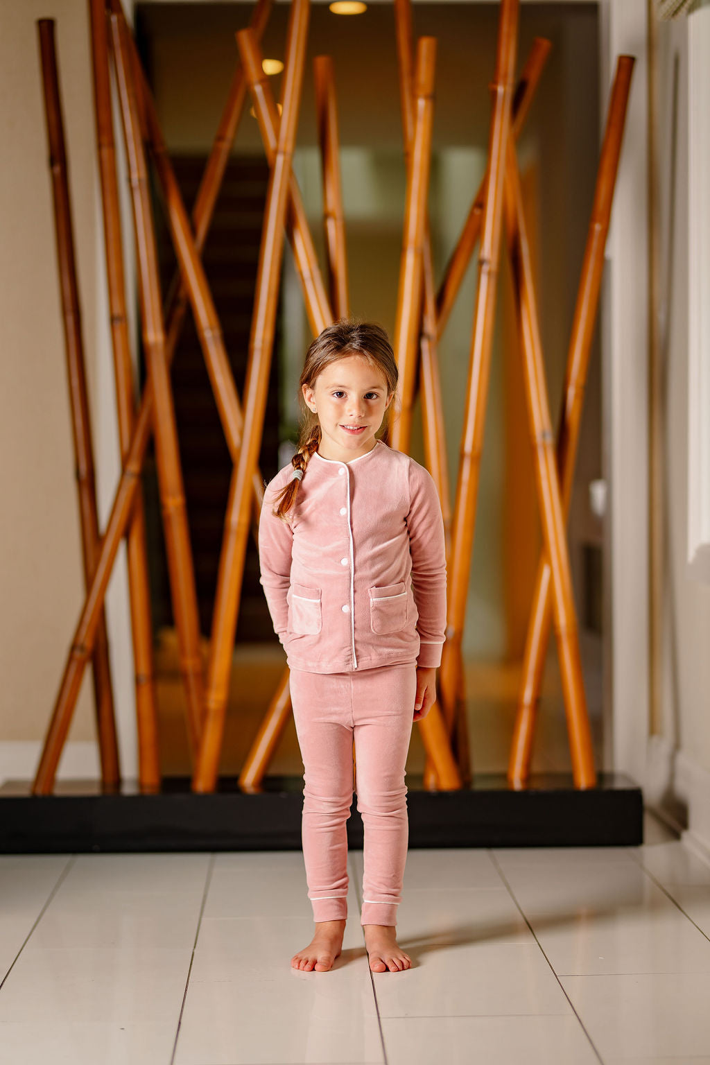 Velour Pj- Dusty Pink