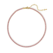 Chloe Tennis Choker - Light Pink