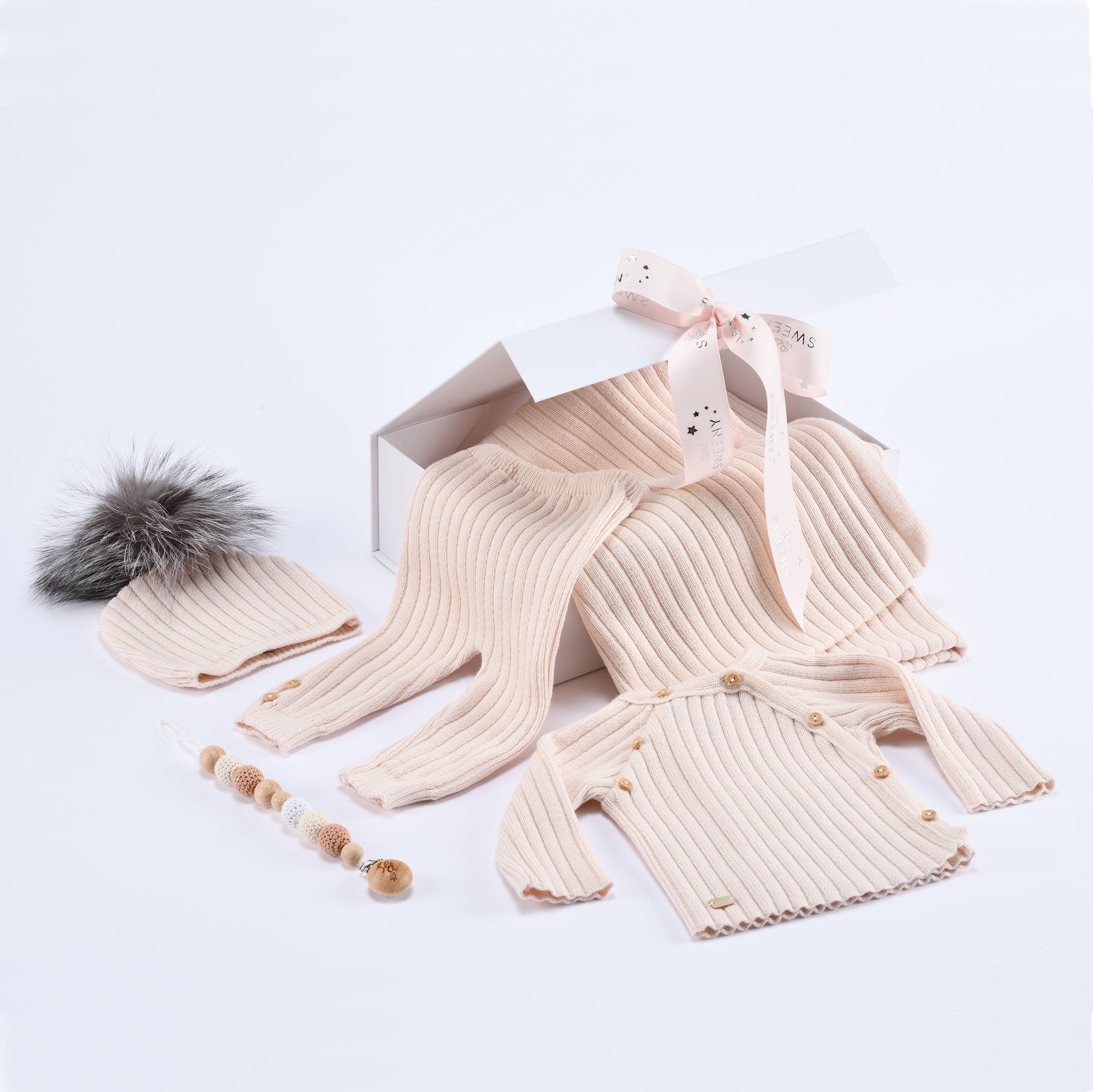 Maille Love | Girls Gift Box | Pale Pink Knit Set (5)