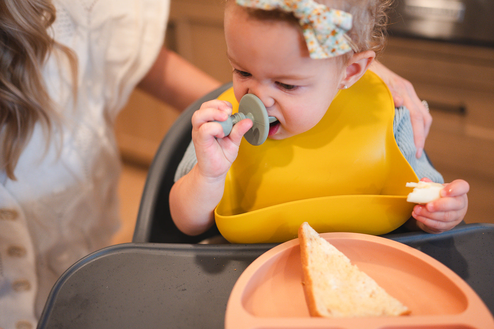 Mustard Silicone Baby Bib