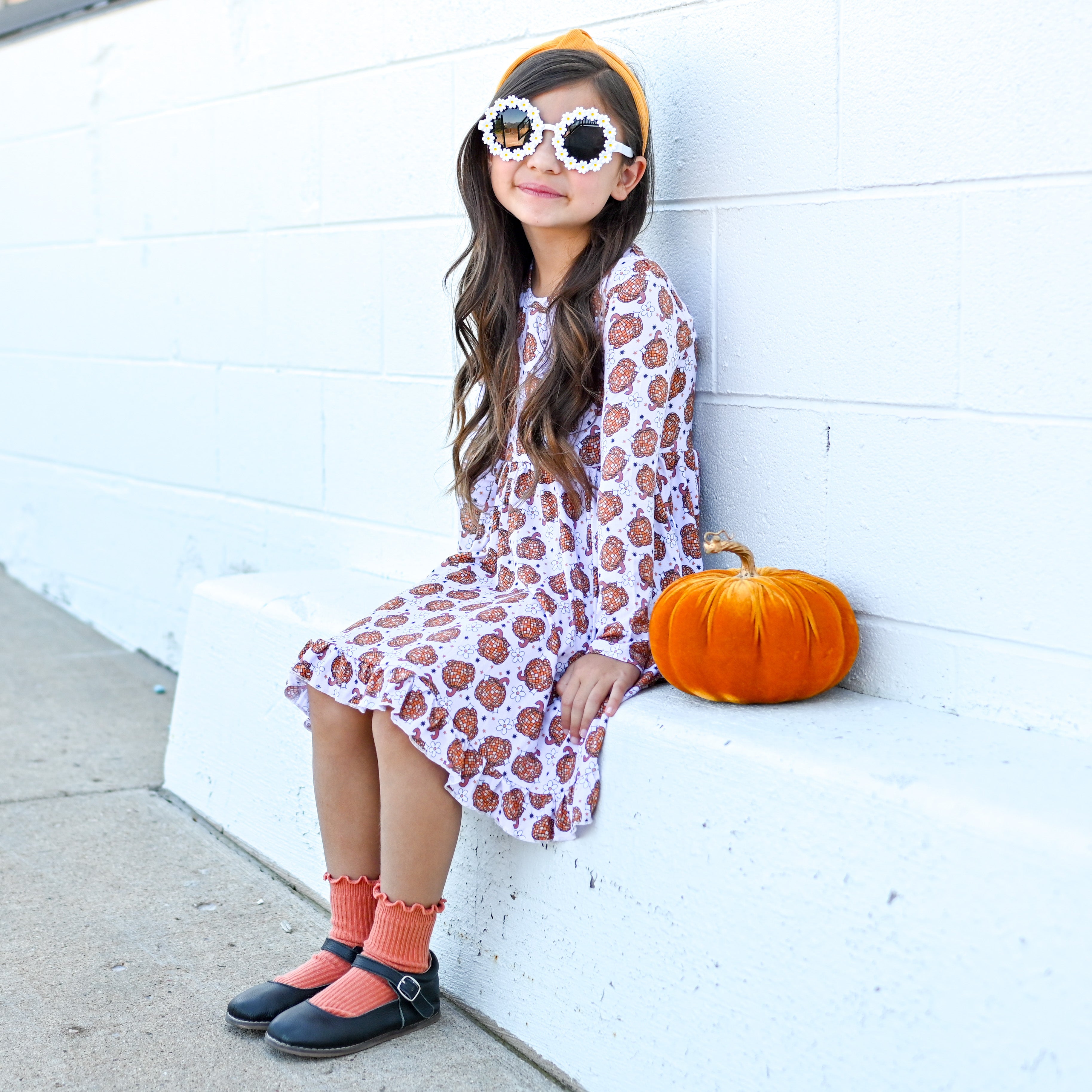Disco Pumpkin Dream Ruffle Dress