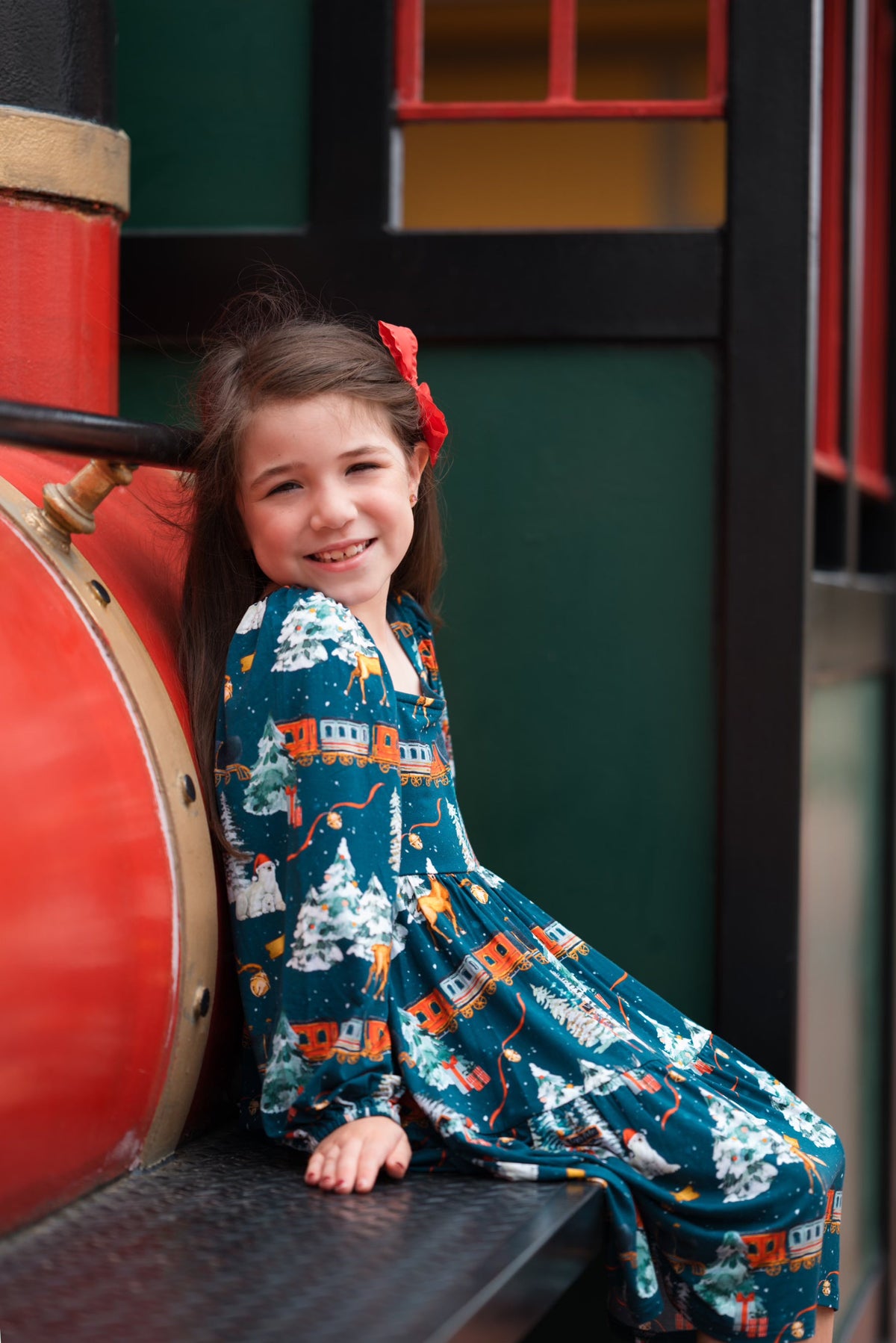 North Pole Express Twirl Dress