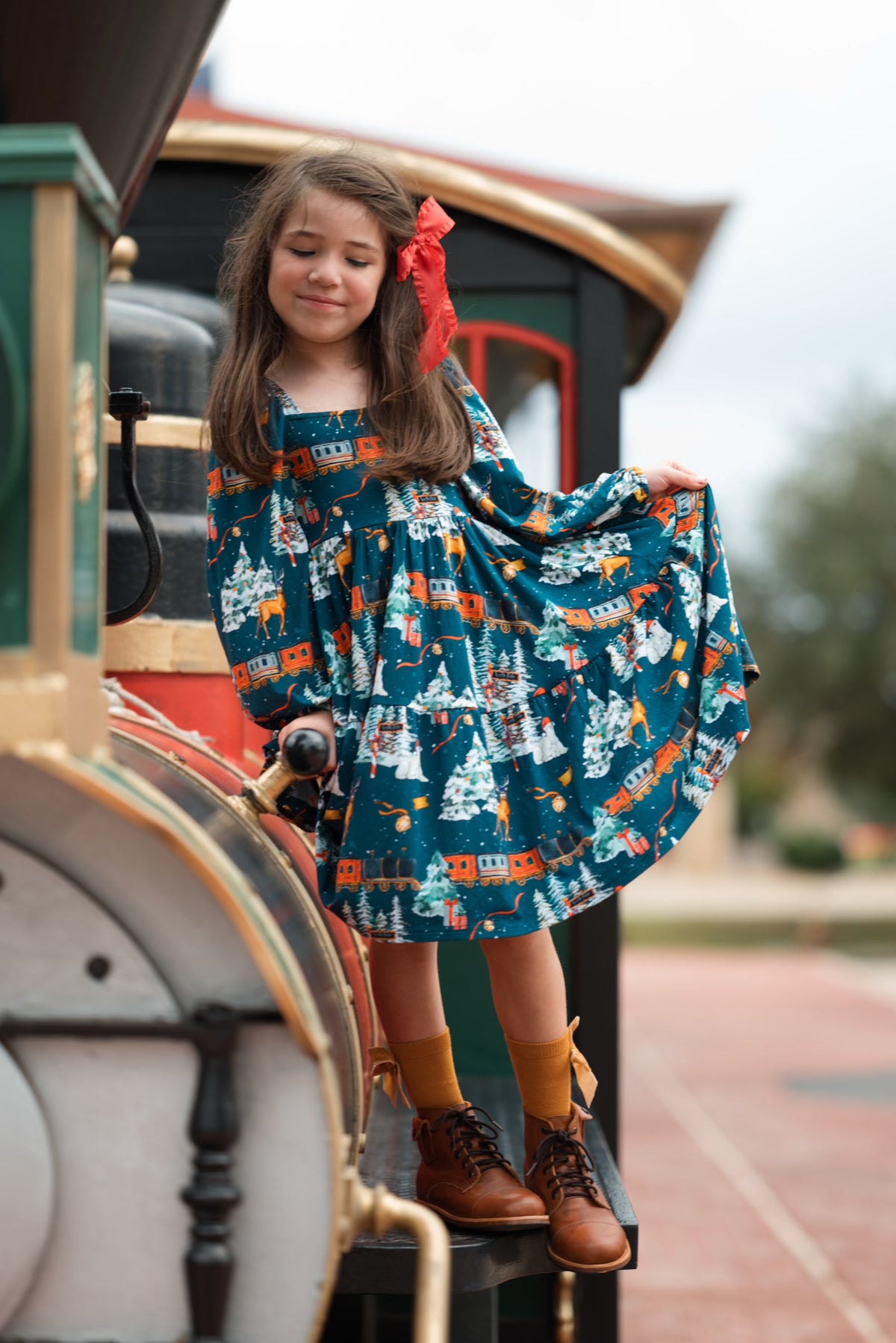 North Pole Express Twirl Dress