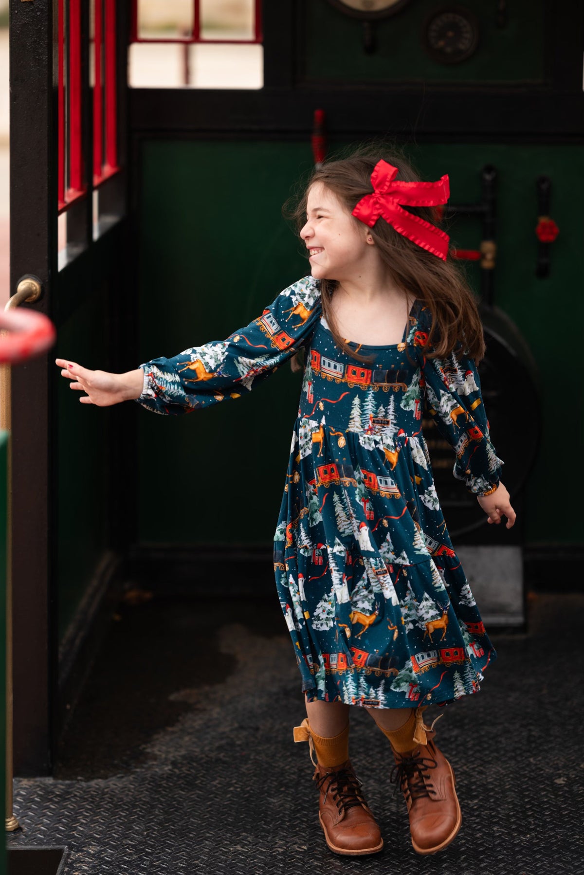 North Pole Express Twirl Dress