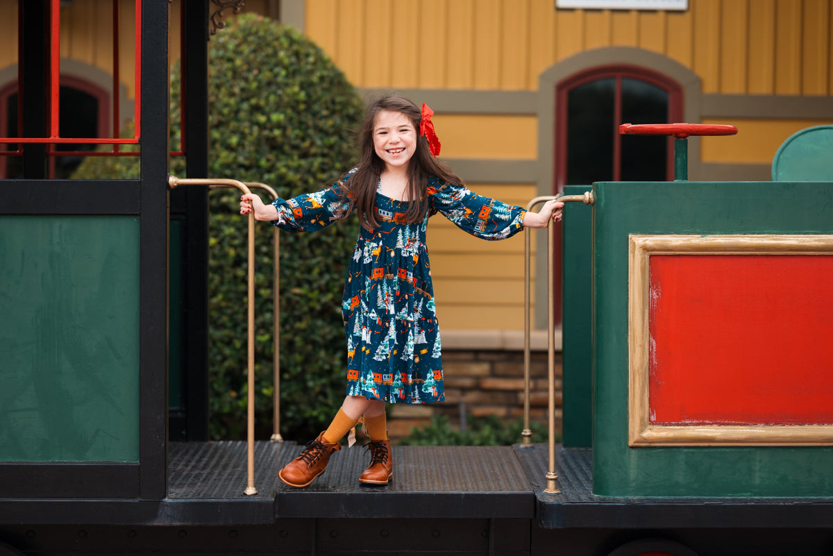 North Pole Express Twirl Dress