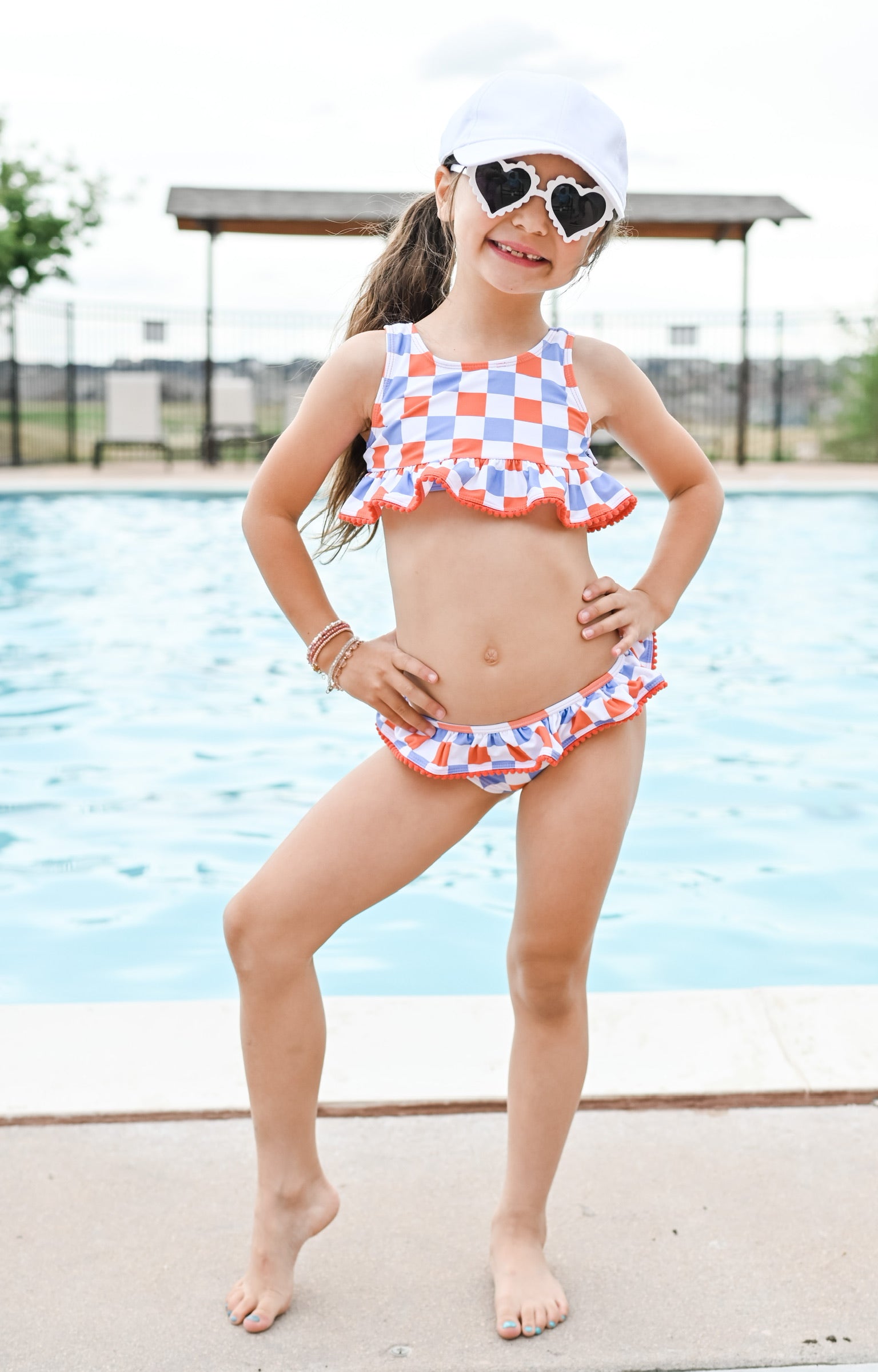 All American Checks Dream Tankini Two Piece Swim Suit