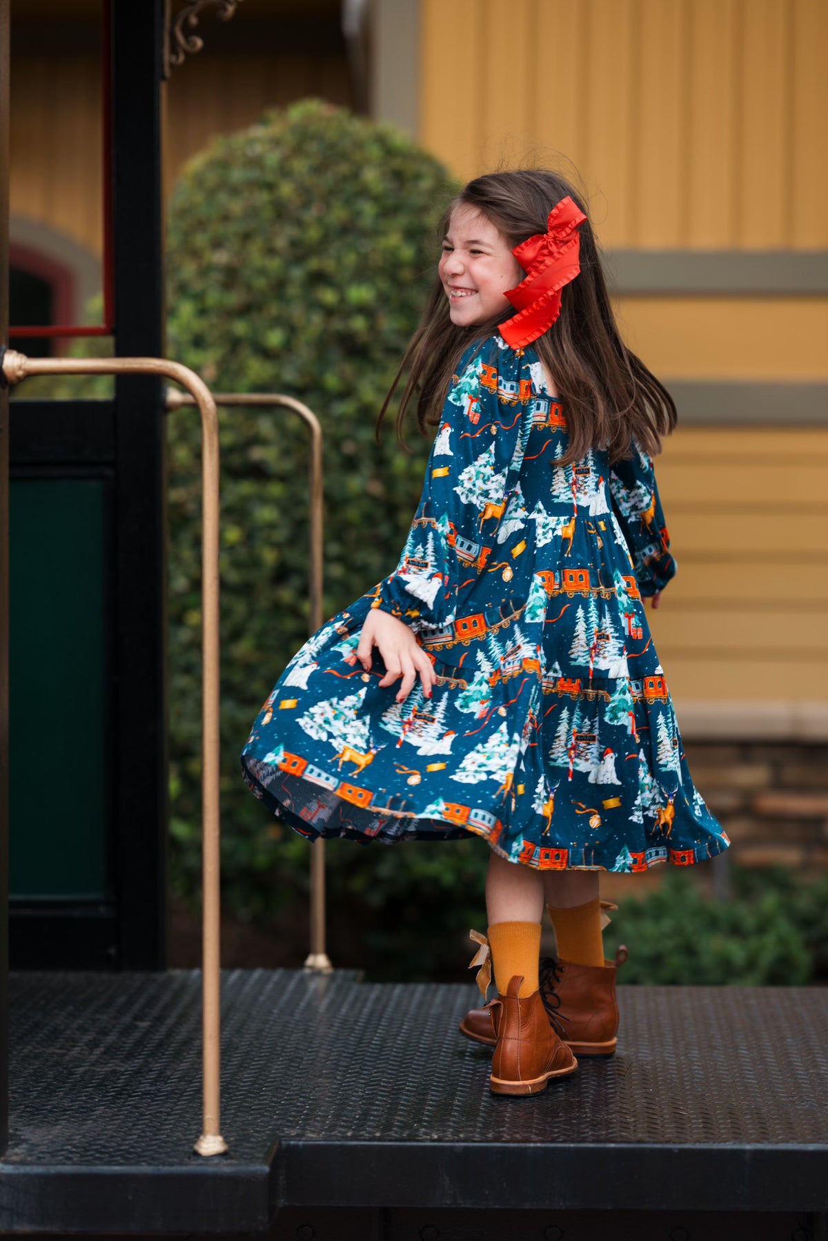 North Pole Express Twirl Dress