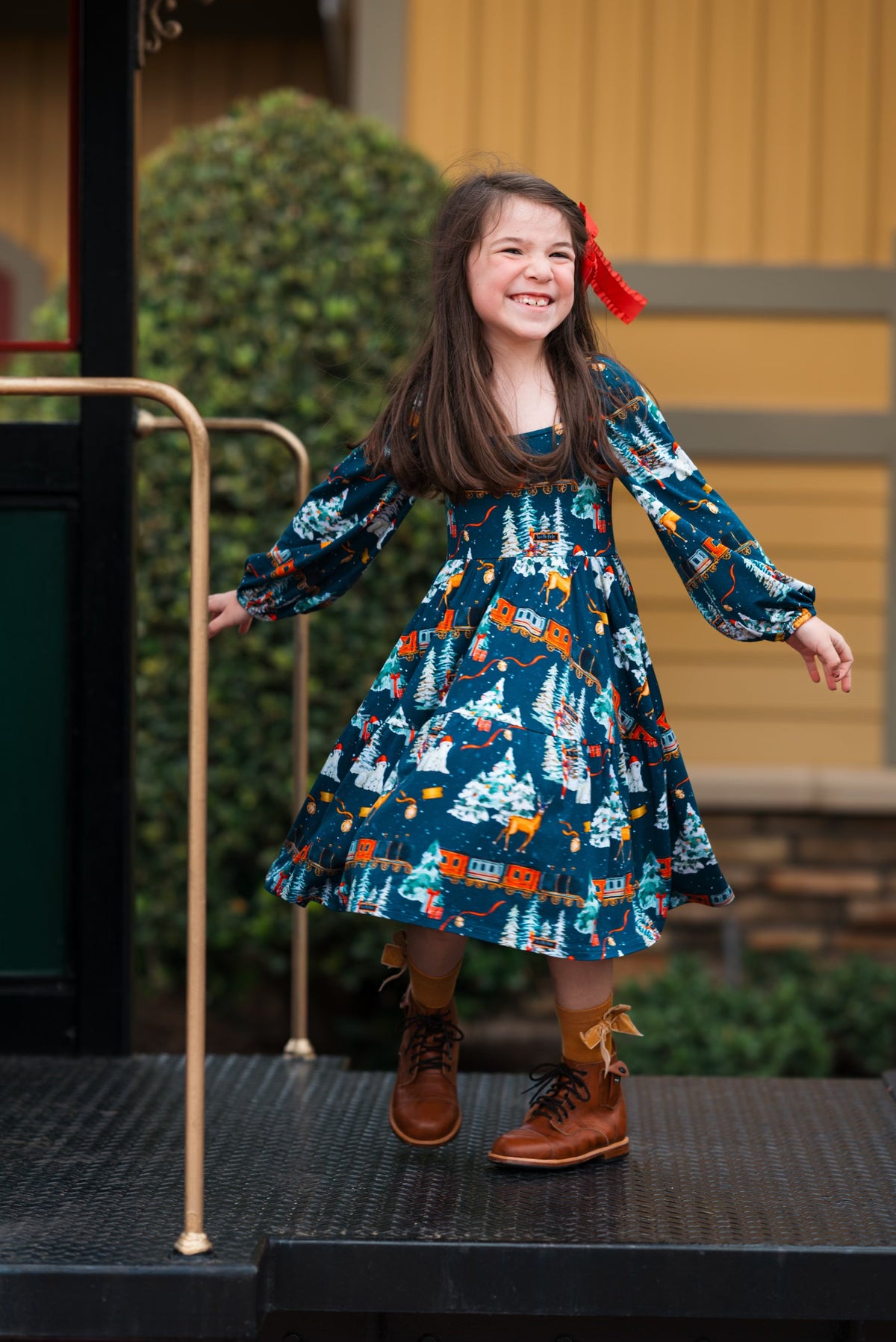 North Pole Express Twirl Dress