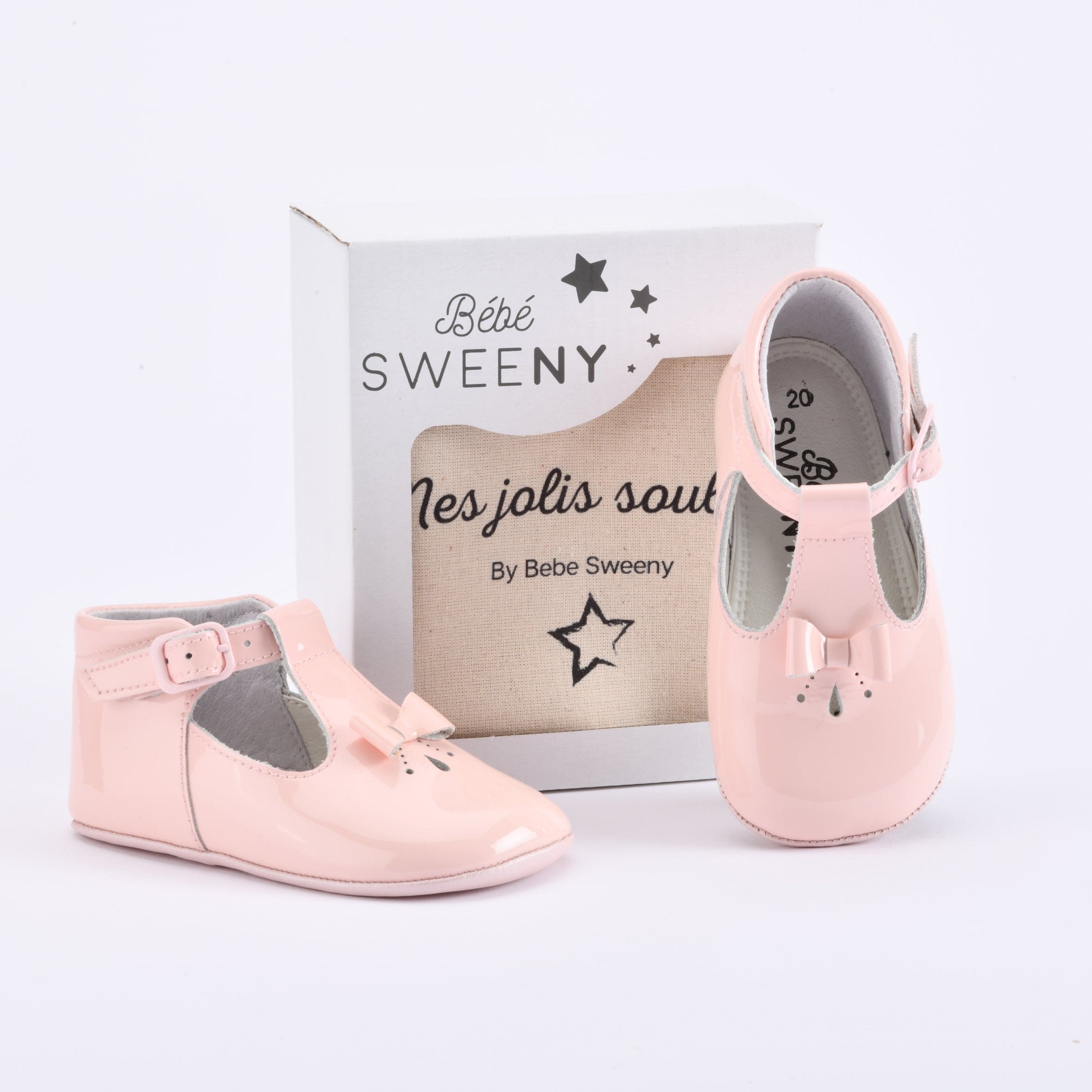 Baby Girls Pink Patent Leather Pre-walker Shoes