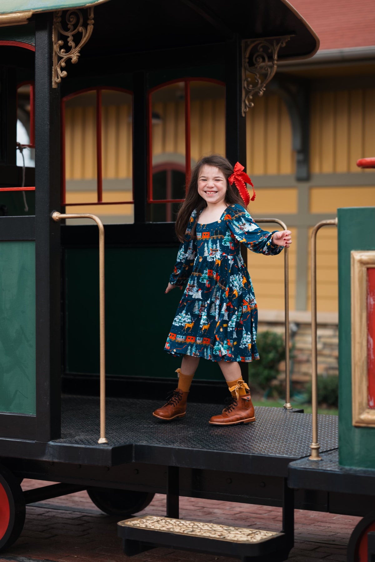 North Pole Express Twirl Dress