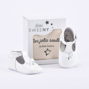 Baby Girls White Patent Leather Pre-walker Shoes