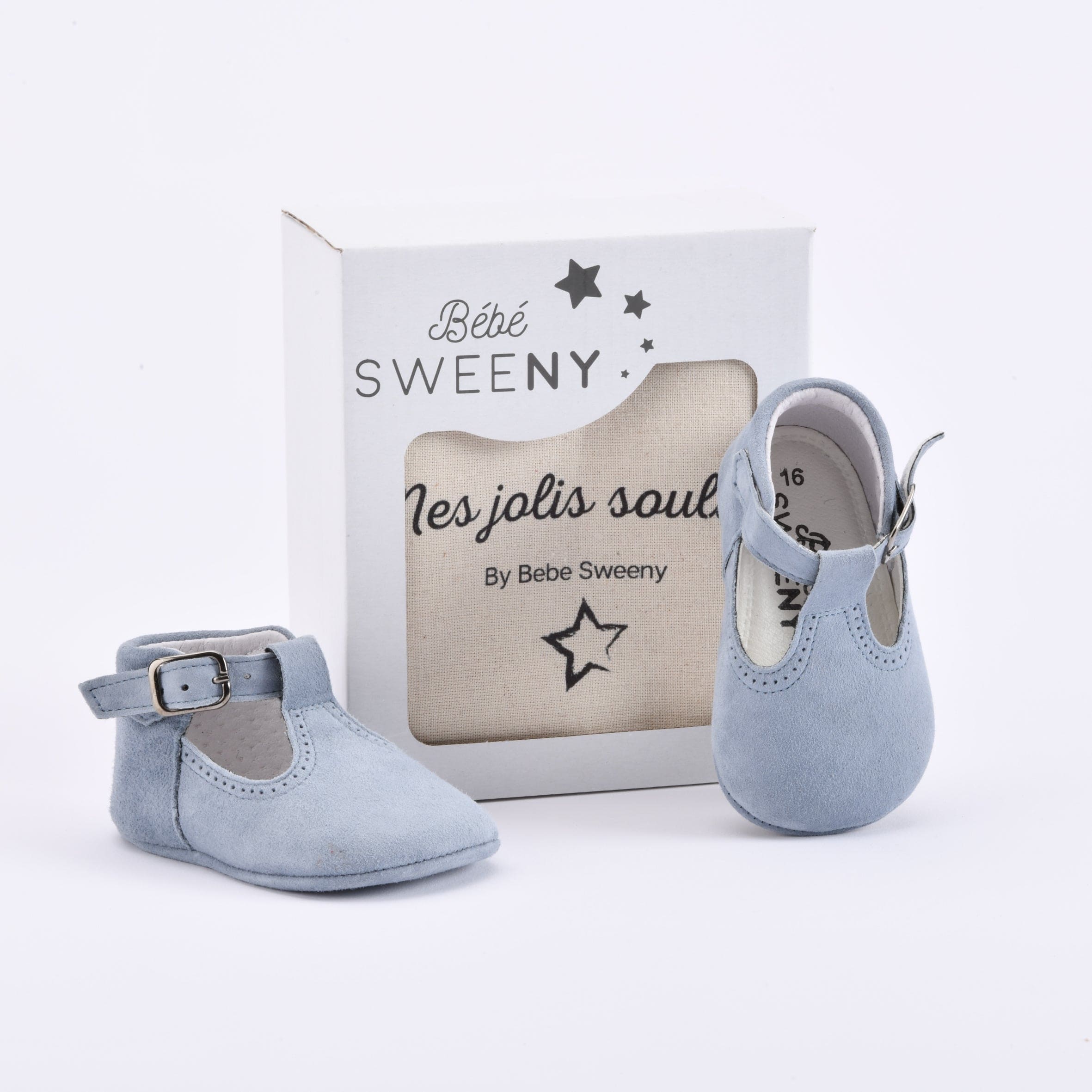 Boys Blue Suede Leather Pre-walker Shoes