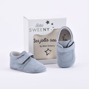 Boys Blue Suede Leather Pre-walker Shoes