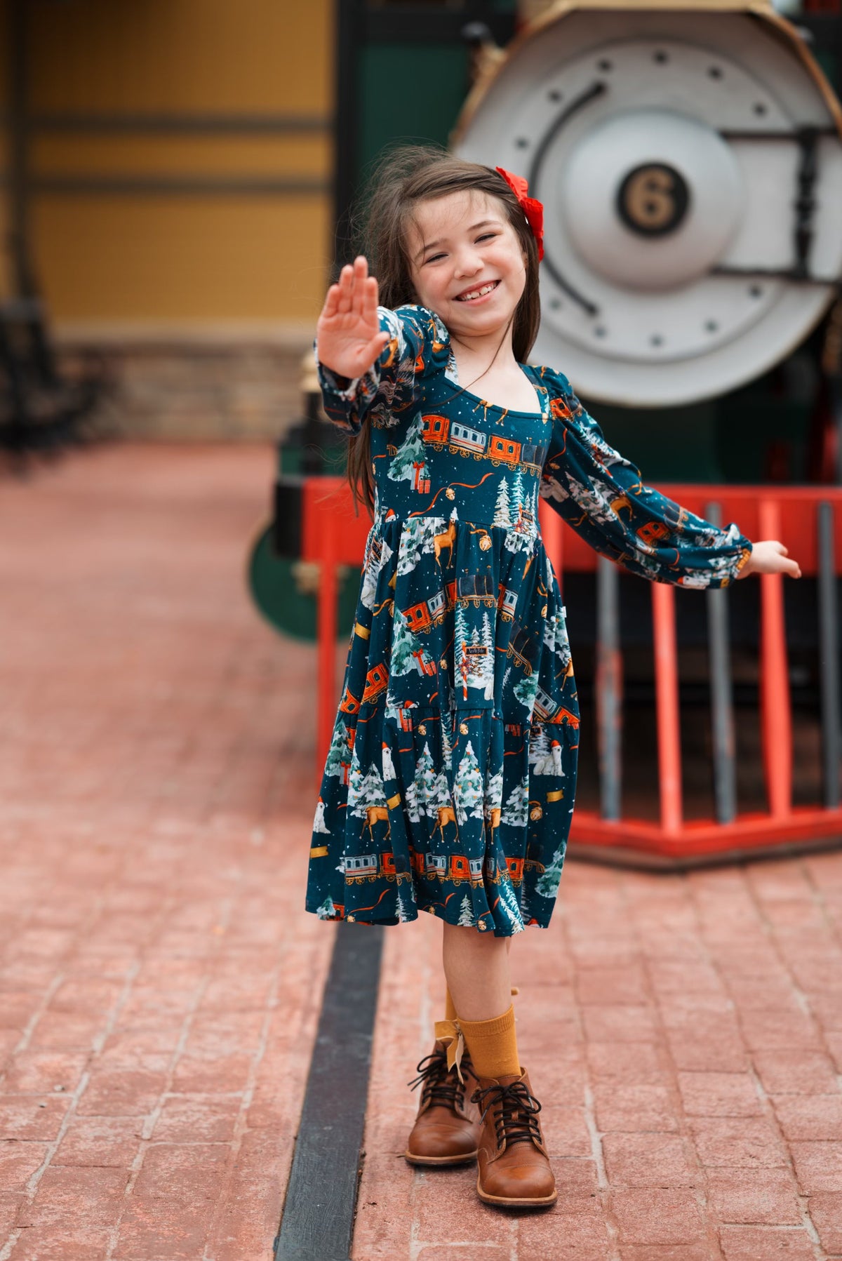 North Pole Express Twirl Dress