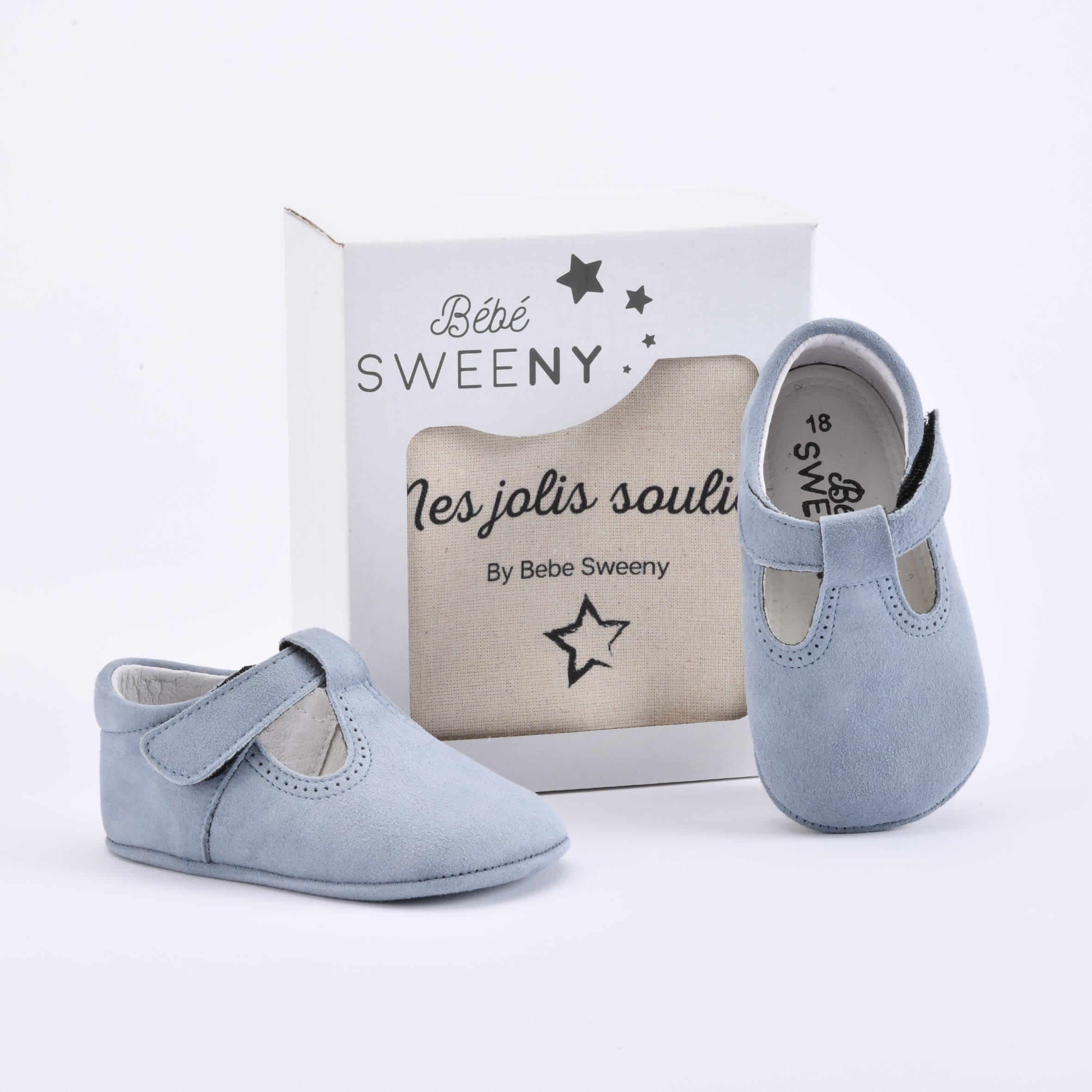 Boys Blue Suede Leather Pre-walker Shoes