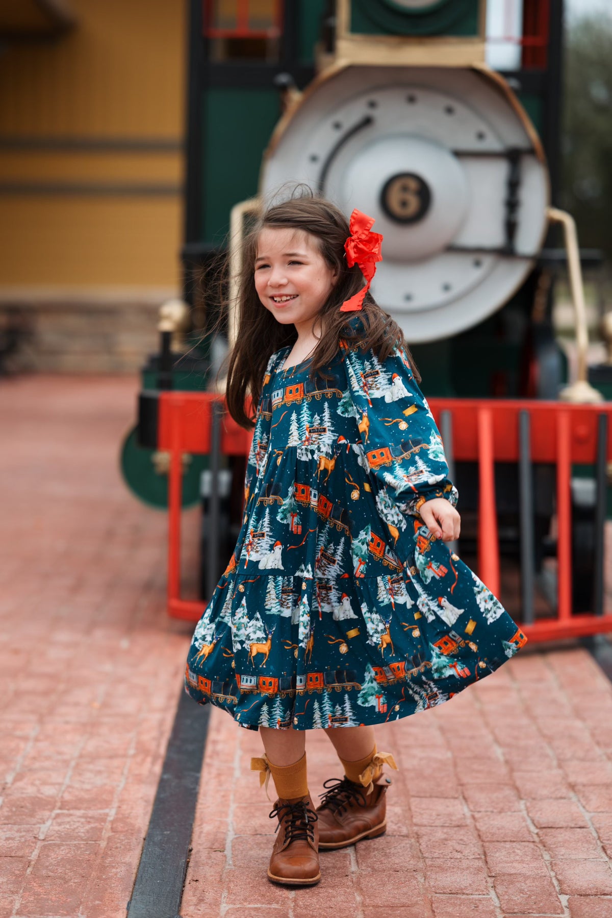 North Pole Express Twirl Dress
