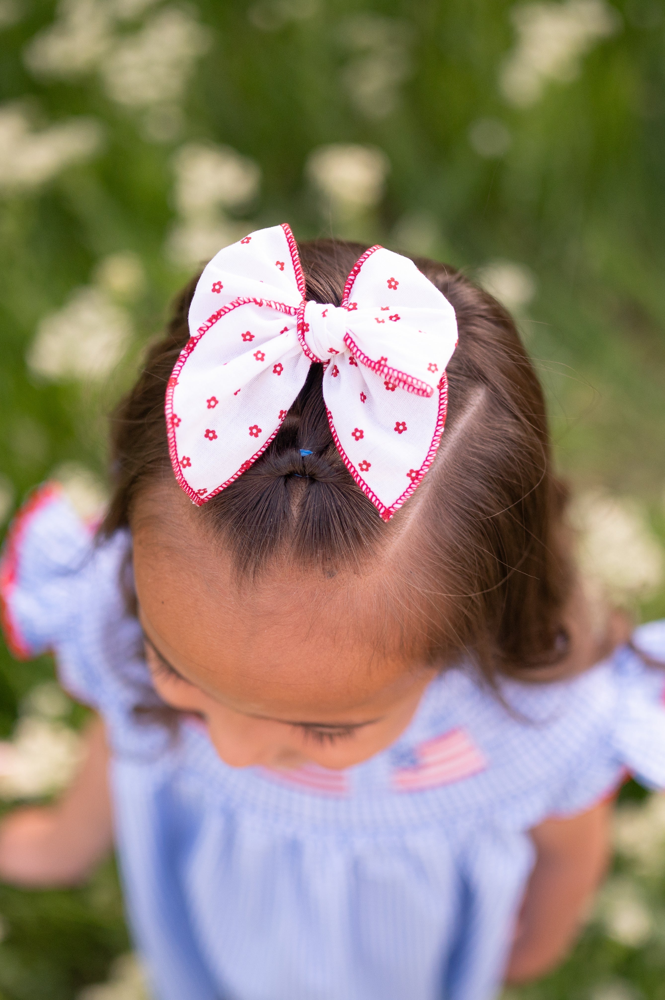 Indy Bloom- Red | Pigtail Set - Petite Party Bow