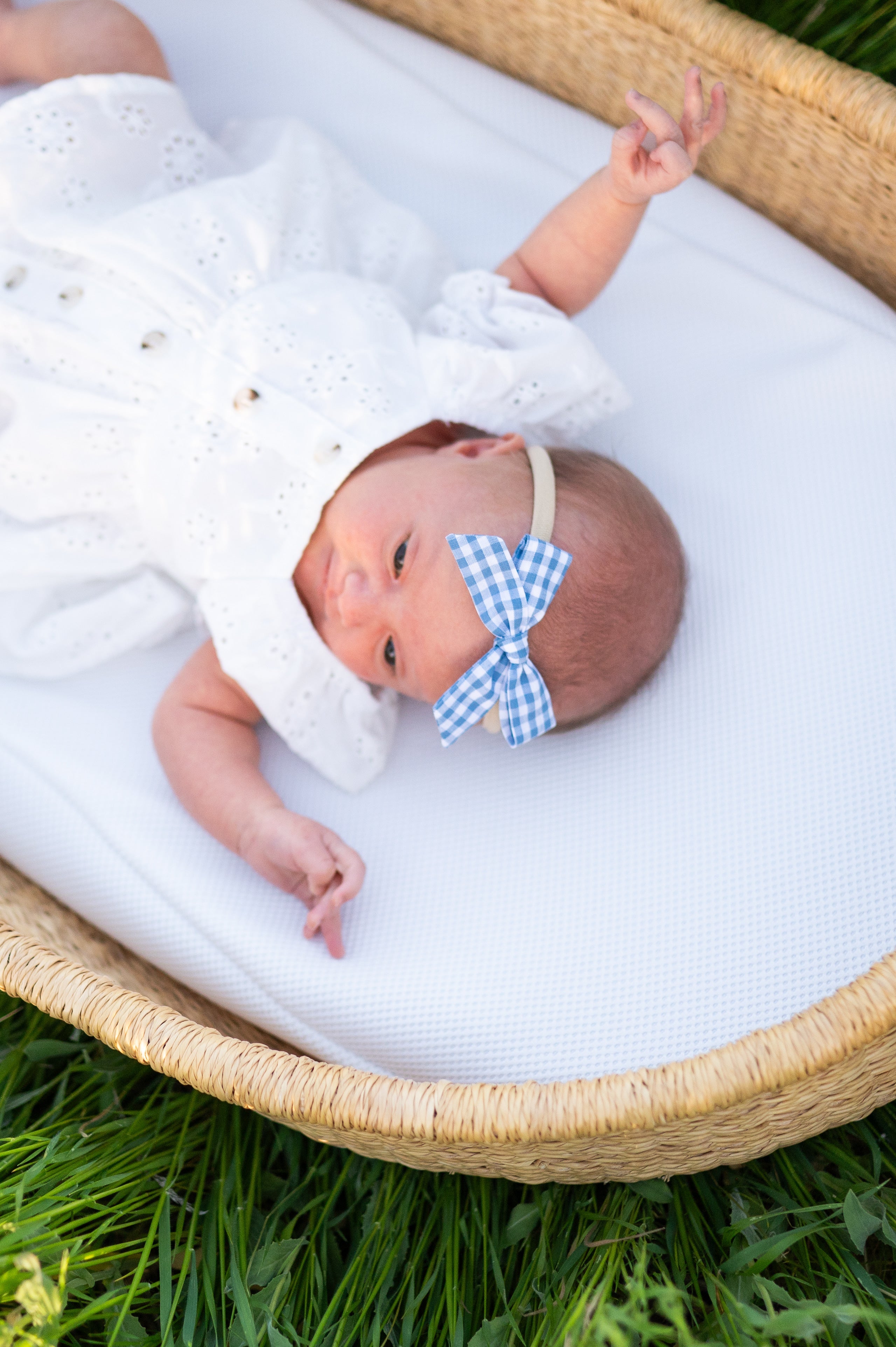 Gingham Glory- Blue | Hand-tied Bow