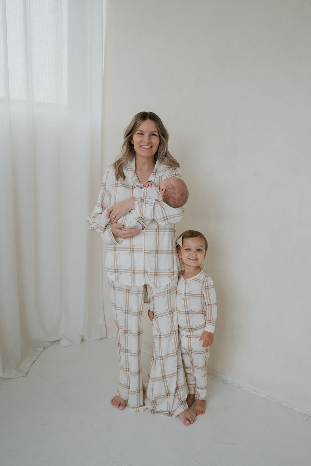 Women's Bamboo Button Up Lounge Set | Ellis Plaid