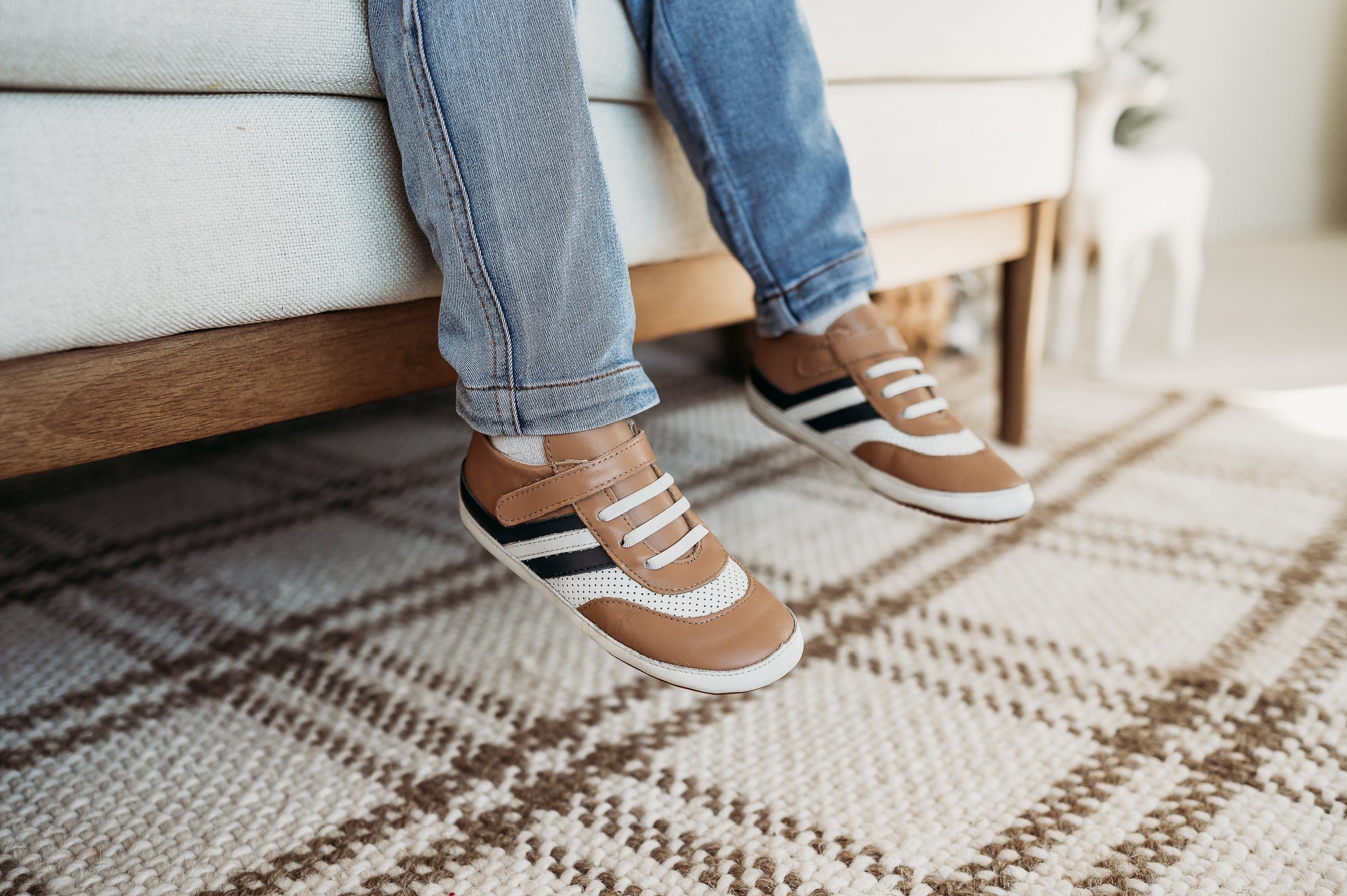 Brown And Navy Henry Low Top