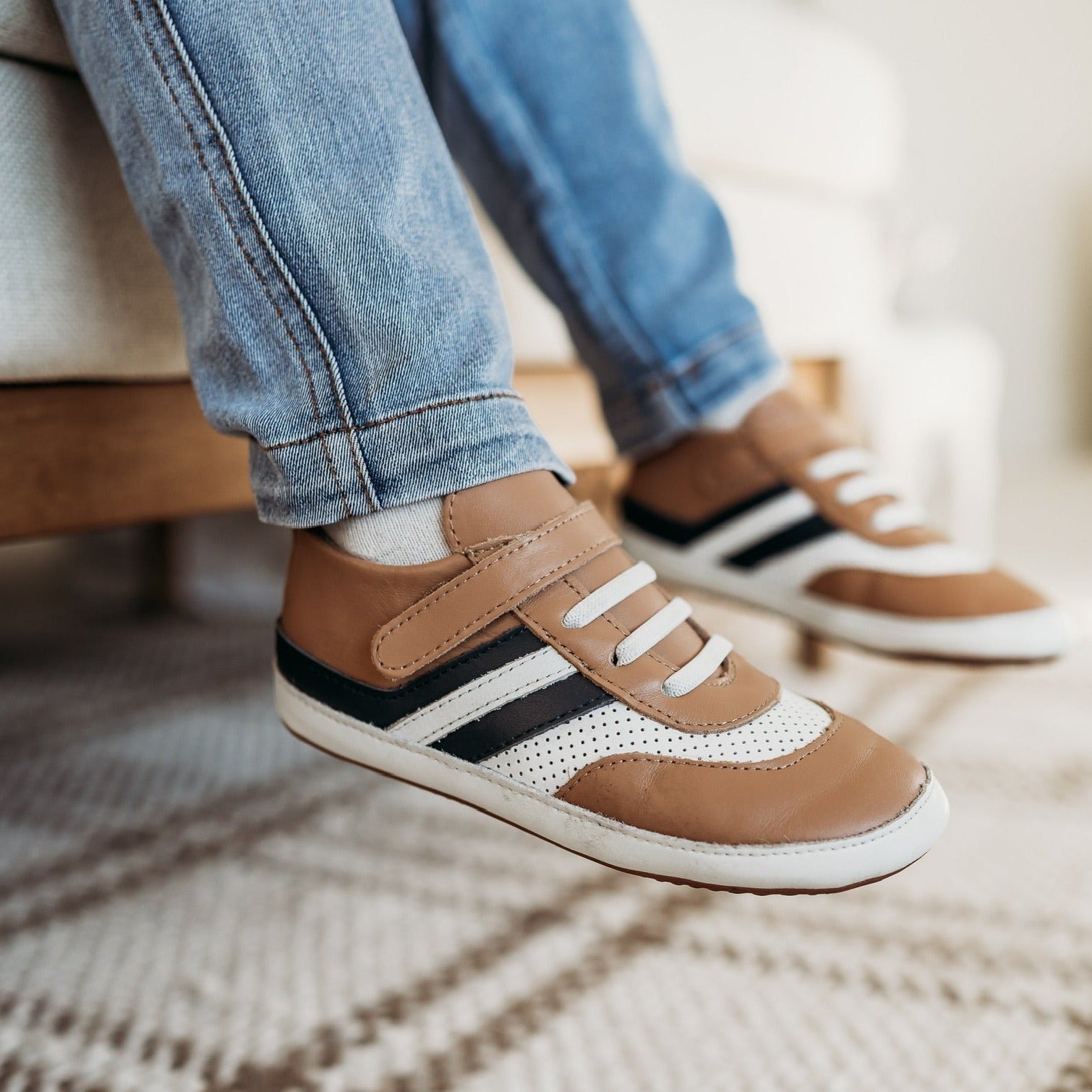 Brown And Navy Henry Low Top