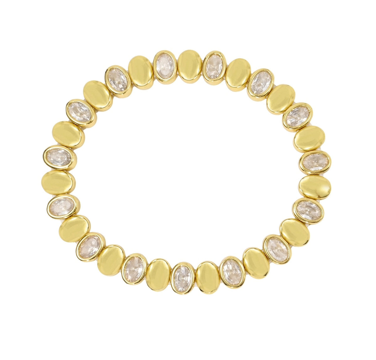 Stretchy Oval Cz Bracelet