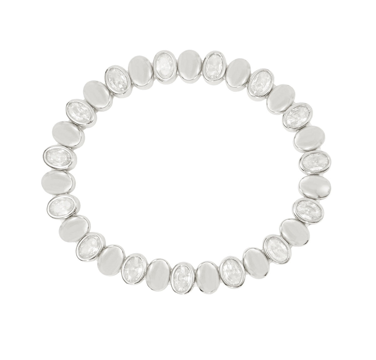 Stretchy Oval Cz Bracelet