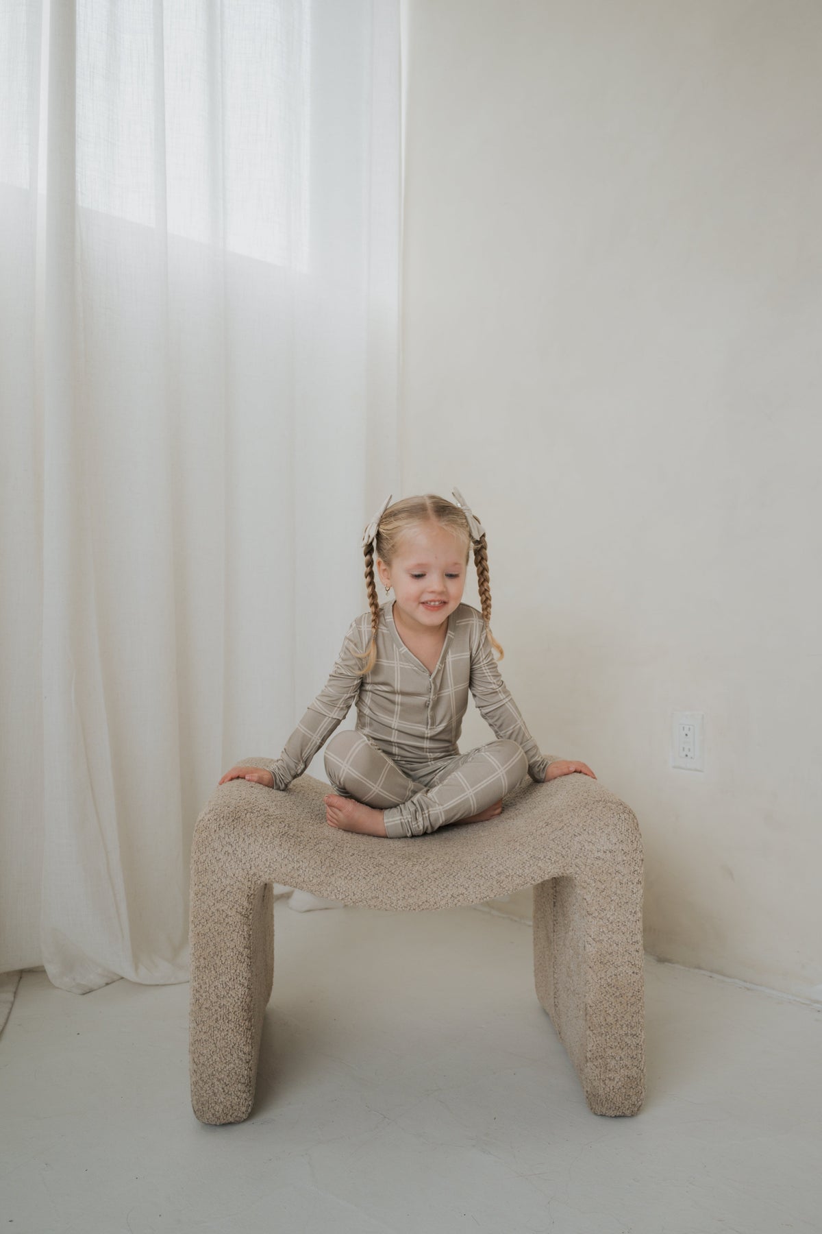 Bamboo Two Piece Pajamas | Linen Grid