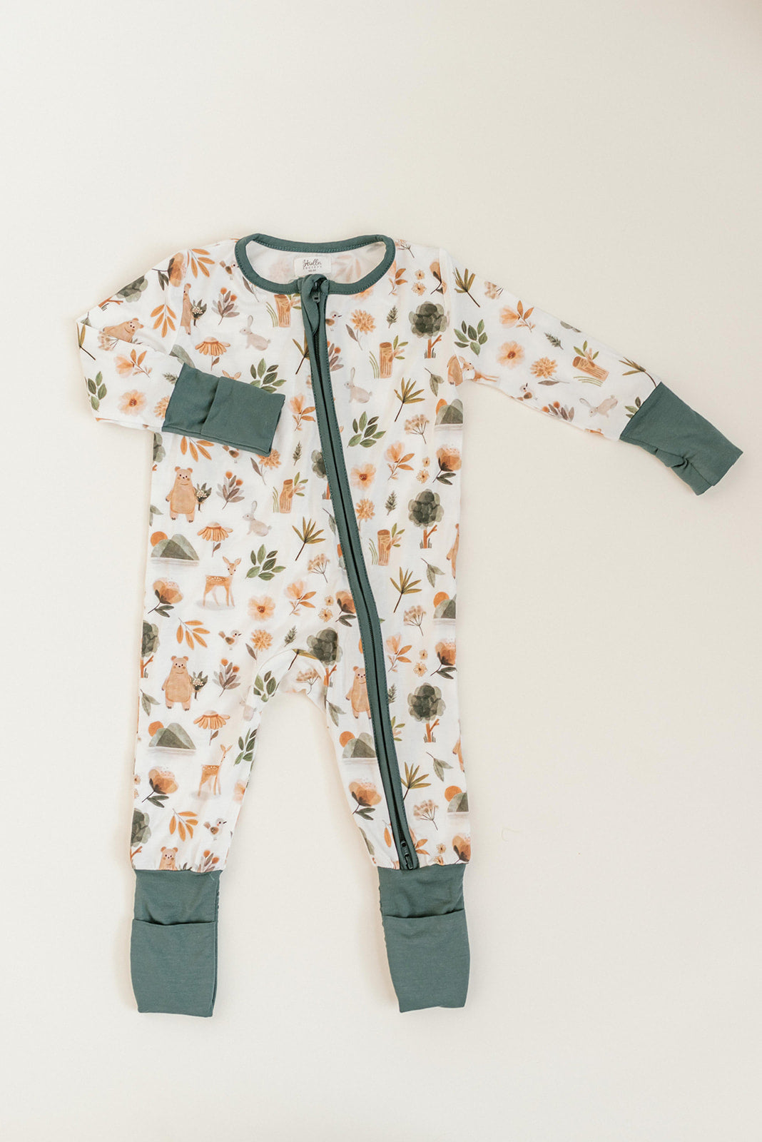 Bamboo Baby Convertible Jumpsuit 0-3 Months - Forest