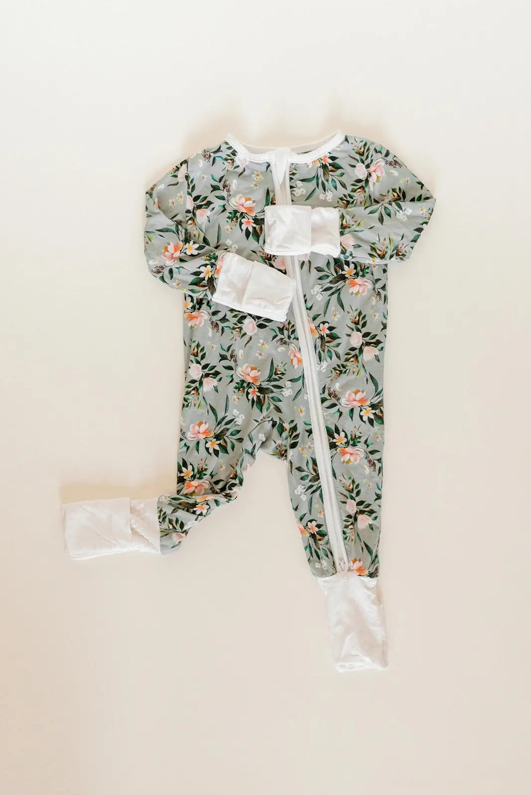 Bamboo Baby Convertible Jumpsuit 0-3 Months - Botanical