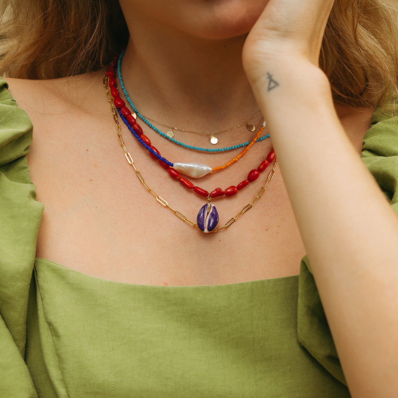 Solid Gold Circle Necklace