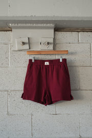 Women's Terry Shorts | Deep Cranberry