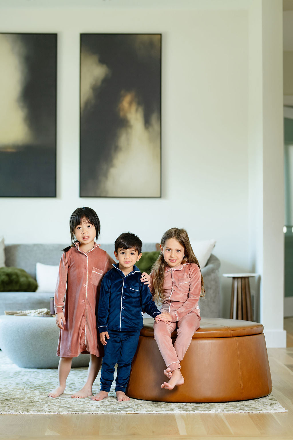 Velour Grandpa Pj-navy