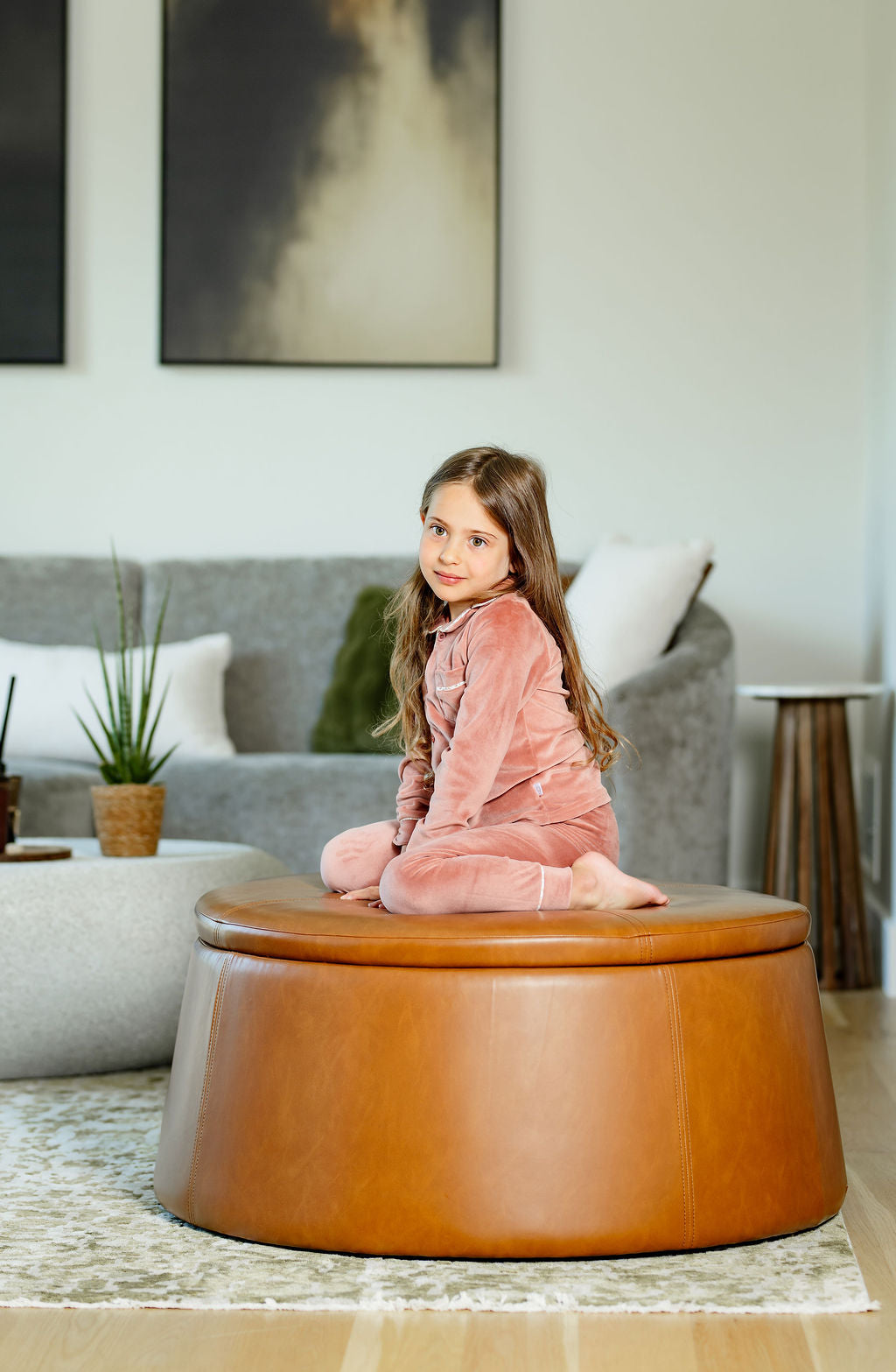 Velour Grandpa Pj-pink