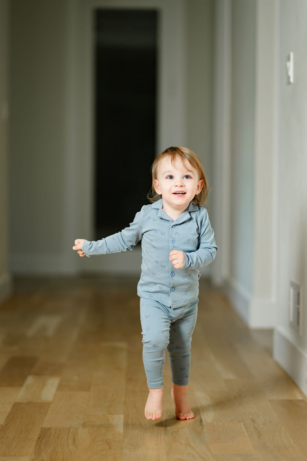 Printed Grandpa Pj-blue