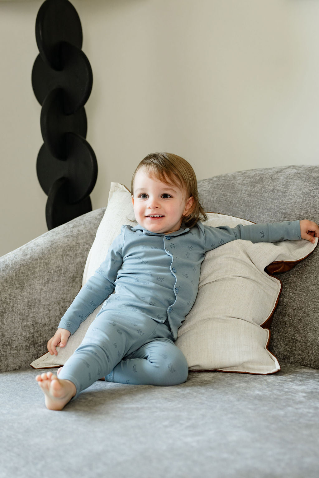 Printed Grandpa Pj-blue