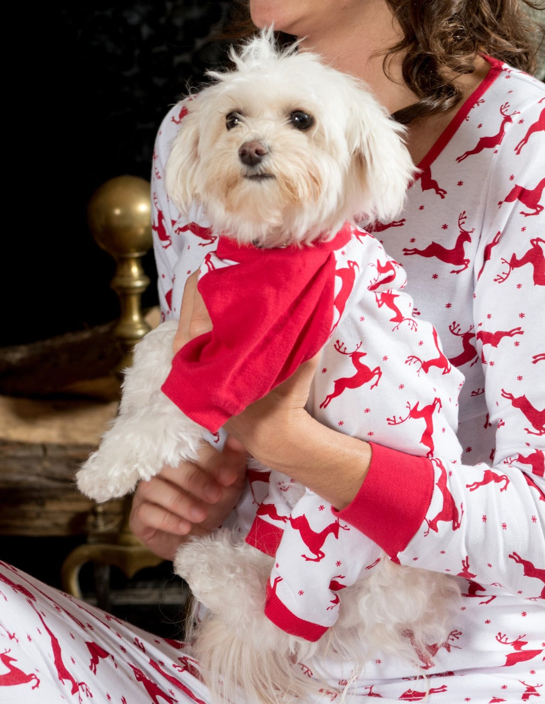 Dog Cotton Reindeer Pajamas