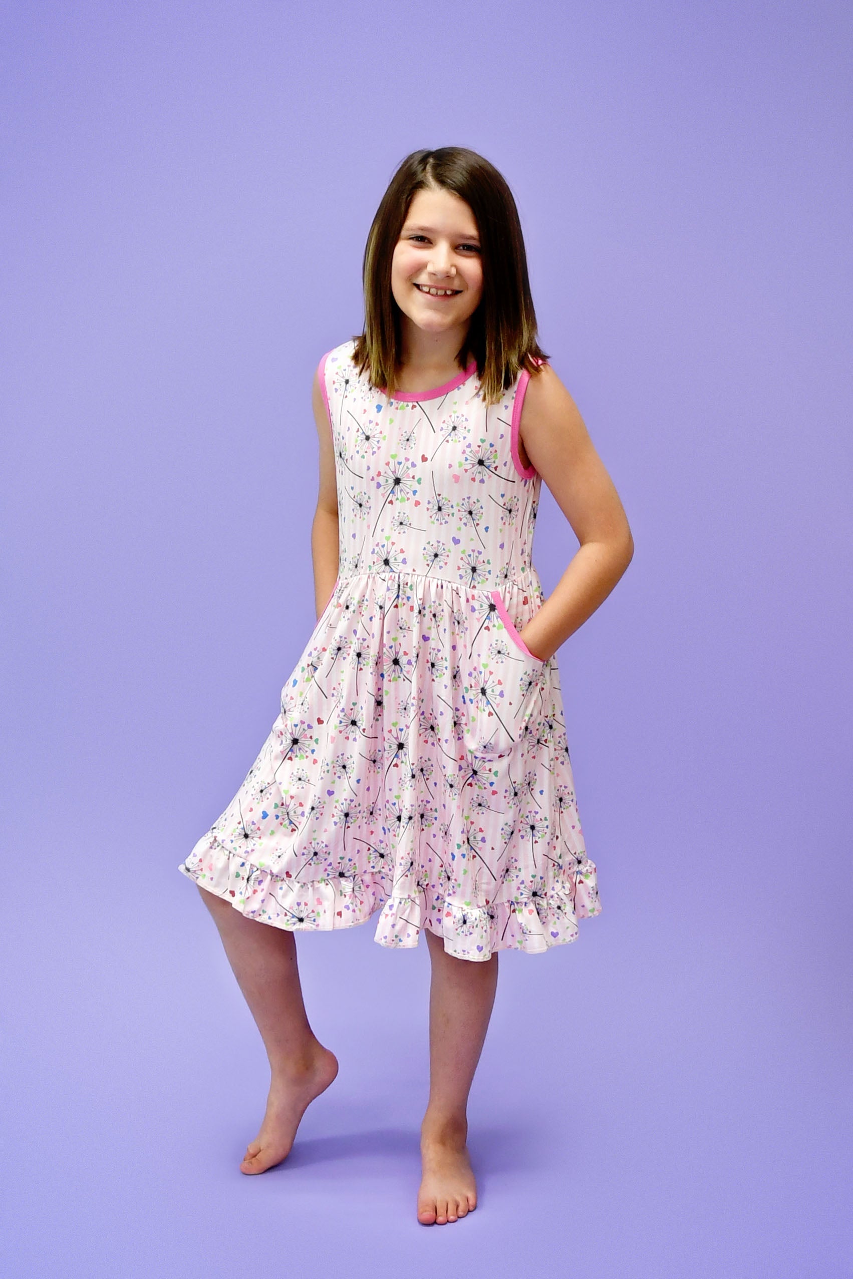Dandelion Hearts Milk Silk Pocket Tank Dress