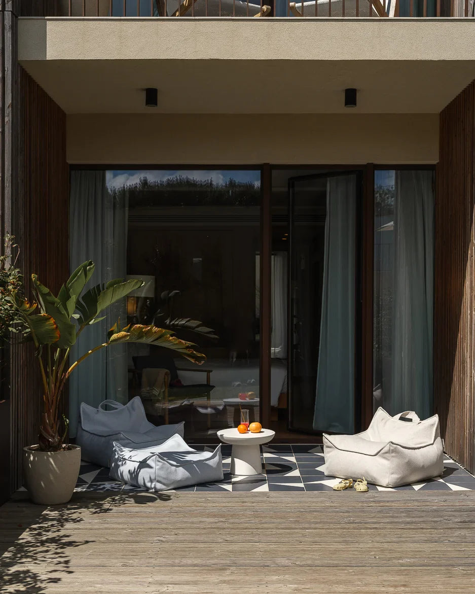 Azure Outdoor Square Ottoman