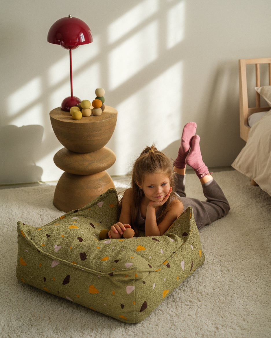 Terrazzo Moss Square Ottoman