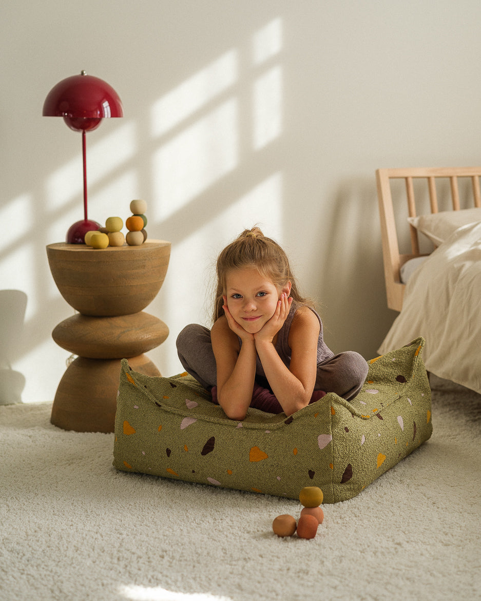 Terrazzo Moss Square Ottoman