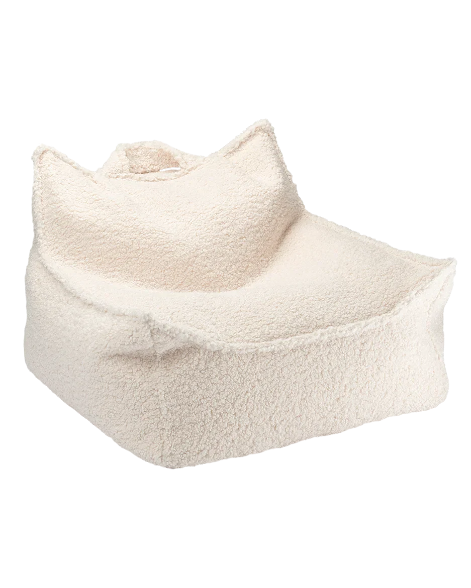 Cream White Beanbag Chair Extra Cover