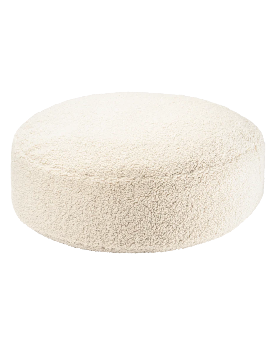 Cream White Ottoman Extra Cover