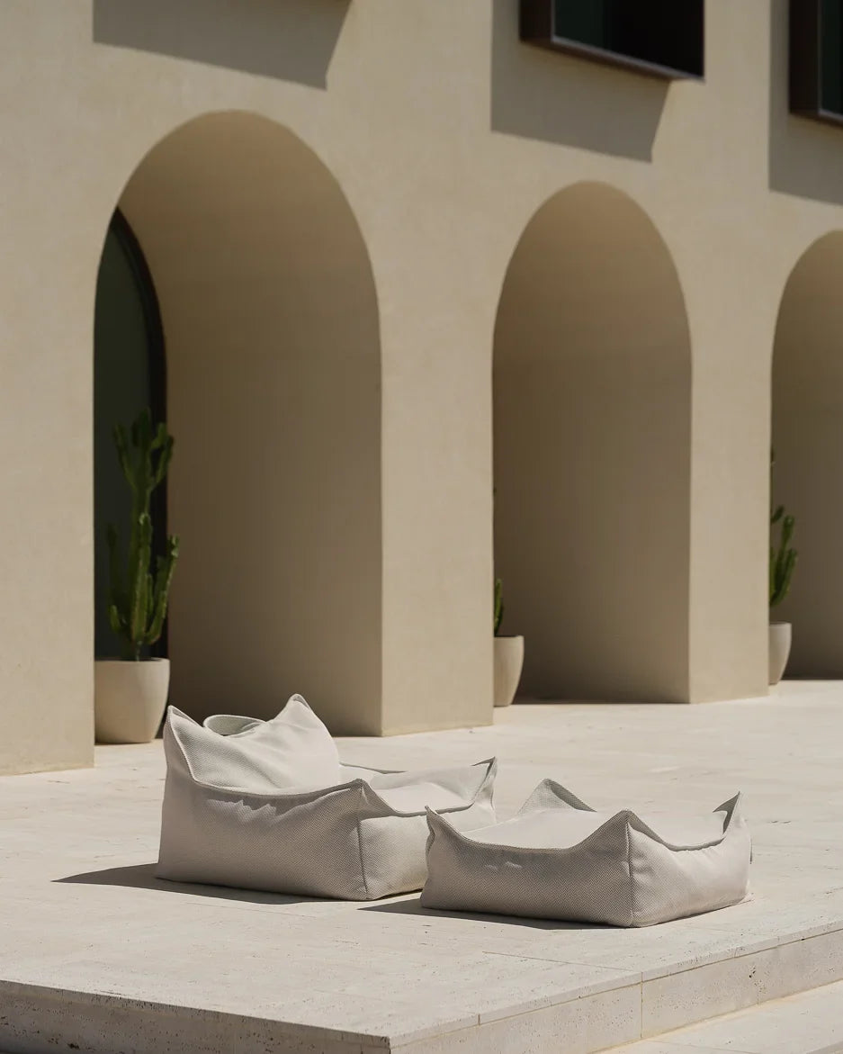 Terra Outdoor Beanbag Chair And Ottoman Set